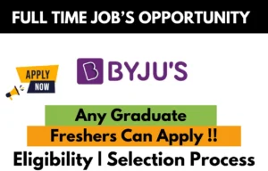 Byjus Hiring For Work From Home