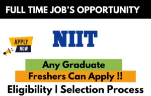 NIIT Hiring For Work From Home