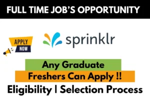 Sprinklr Hiring Work From Home
