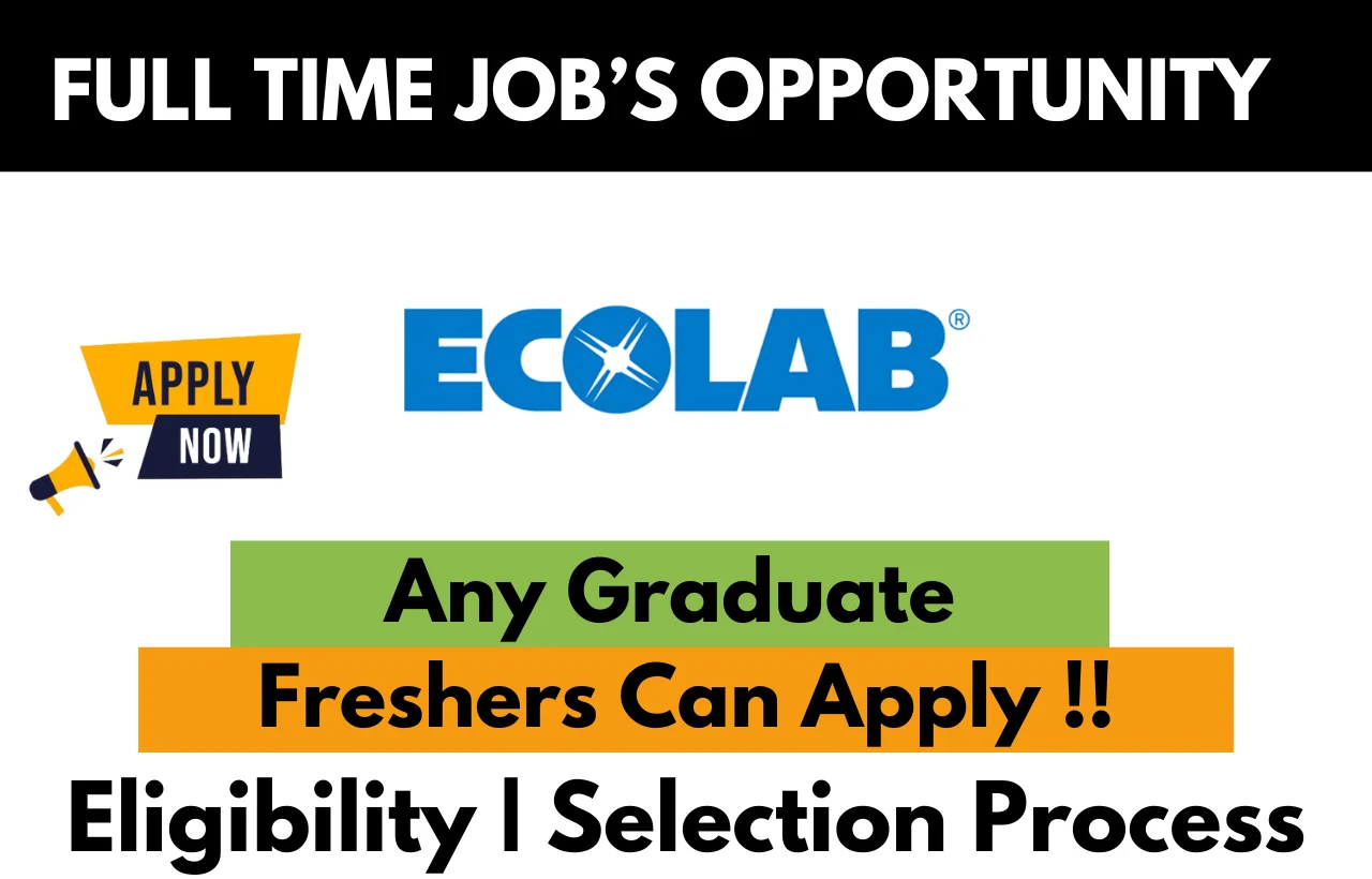 Ecolab Hiring For Freshers