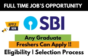 SBI Recruitment Drive For Freshers