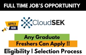 CloudSEK Recruitment Drive 2025
