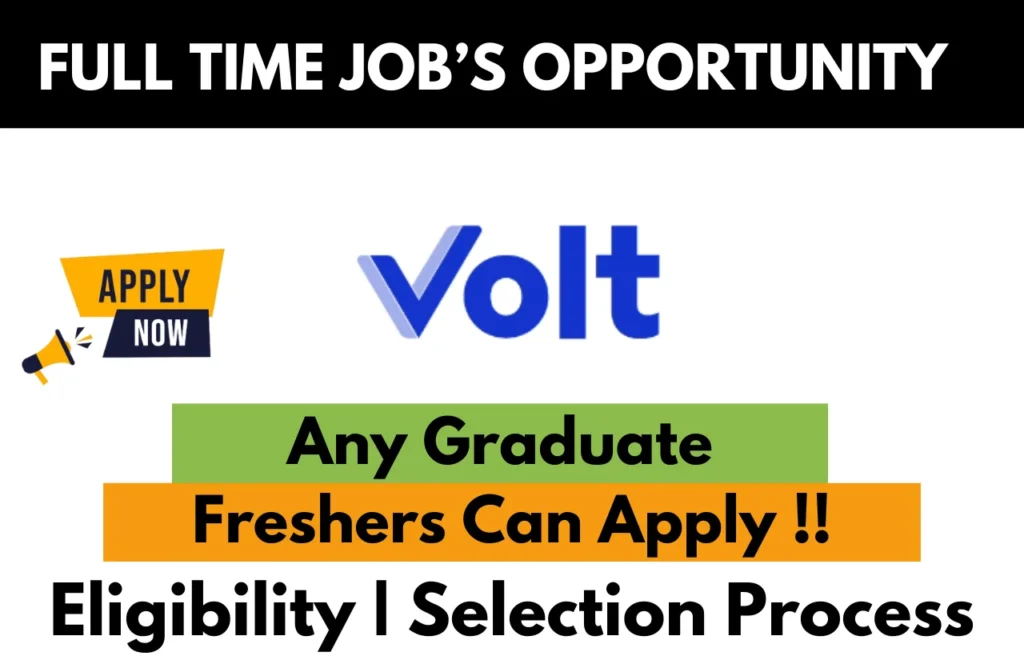 Volt Money Recruitment Drive 2025