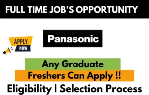 Panasonic Recruitment Drive 2026
