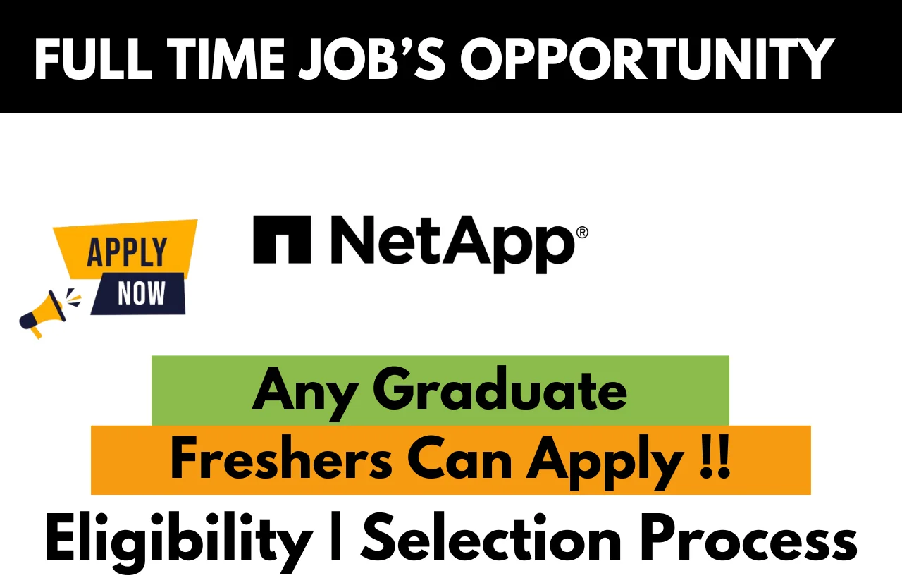 NetApp Recruitment Drive 2026