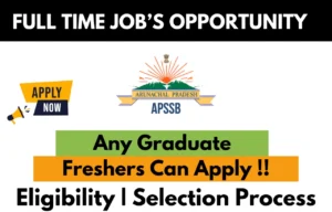 APSSSB Recruitment Drive 2026