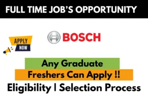 Bosch Recruitment Drive 2026