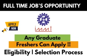 CSIR IMMT Recruitment Drive 2026