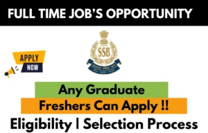 SSB Recruitment Drive 2026