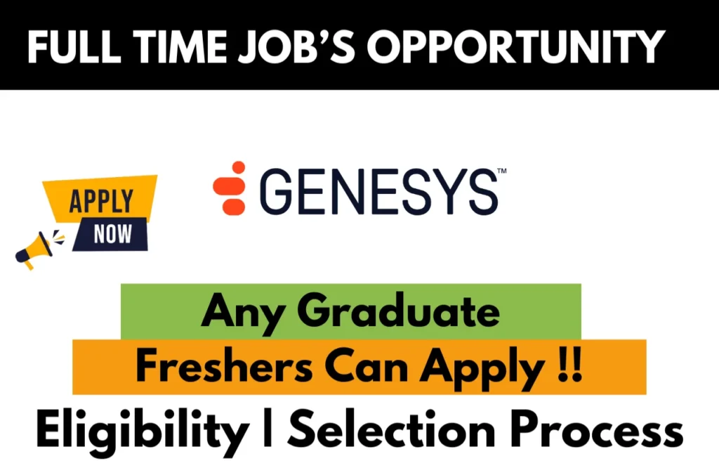 Genesys Recruitment Drive 2026