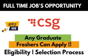 CSG Recruitment Drive 2026